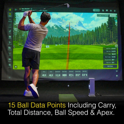 EYE MINI CORE Golf Launch Monitor & Simulator, 15 Ball Data Points, Near-Zero Latency, Works with Gspro, TGC19 & E6