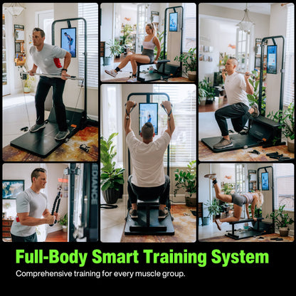 Gym Monster – All-In-One Home Gym Workout Machine with 220LBS Digital Weight, Full Body Strength Training Equipment, No Installation Required