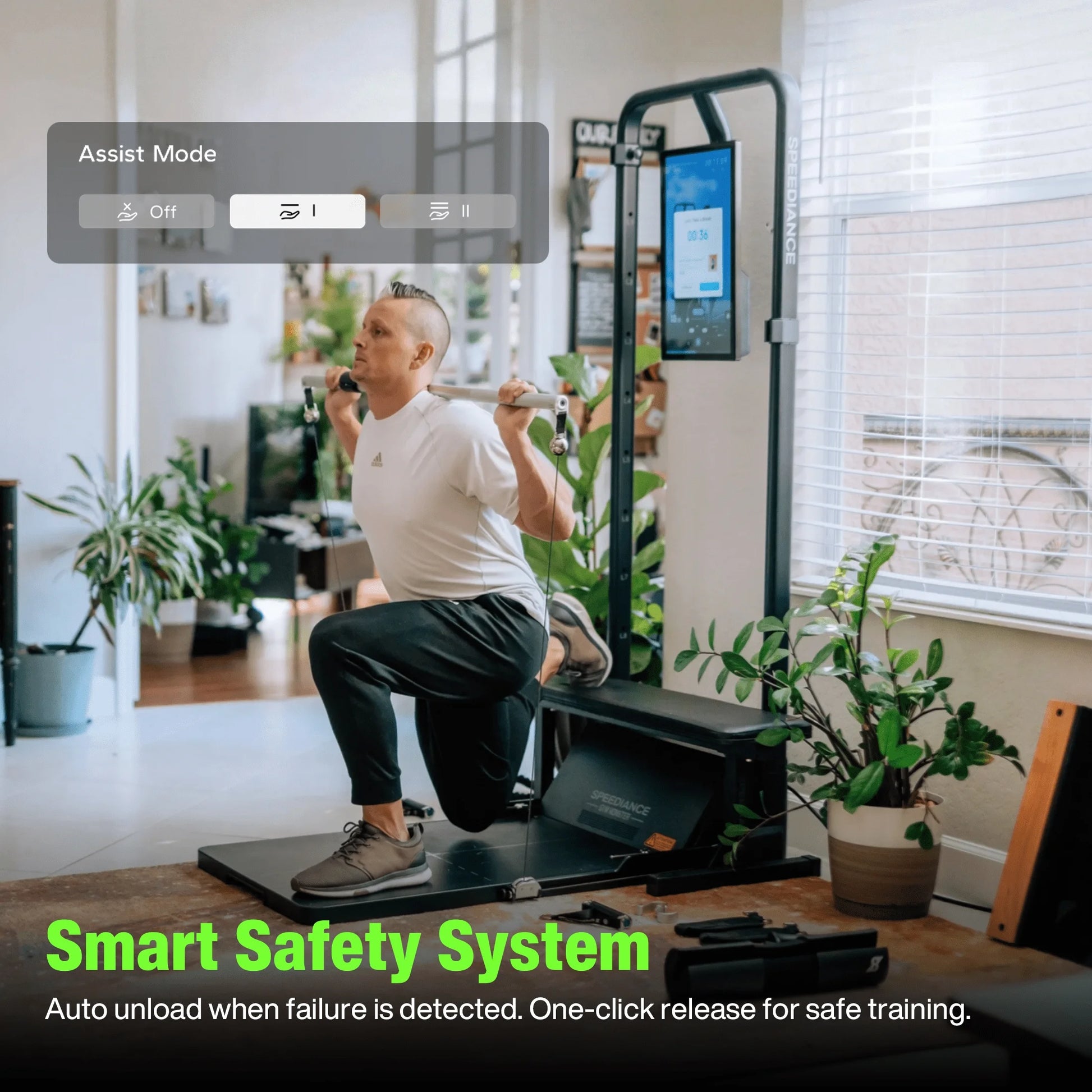 AI Smart Home Gym, All-In-One Digital Weight Workout Machine for Squat, Strength, Cardio, HIIT
