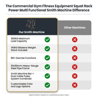 Commercial Gym Fitness Equipment Squat Rack Power Multi Functional Smith Machine — Comparison